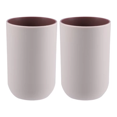 Unique Bargains 2Pcs Bathroom Tumblers Bathroom Toothbrush Cup Blue 4.33''x2.76'' 350ml - Image 9