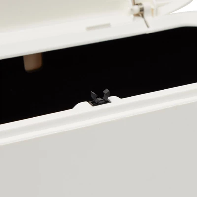 Juvale 2.6 Gallon Small Trash Can With Lid For Kitchen, Narrow Garbage Bin For Bathroom, Bedroom, Office, White, 10L - Image 4