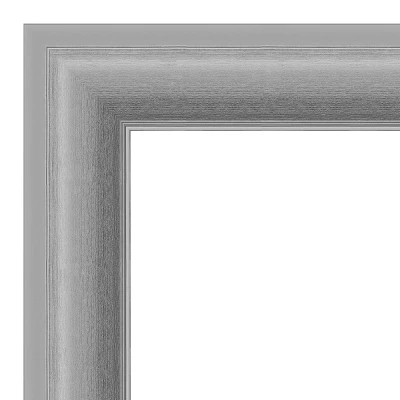 24" X 30" Non-Beveled Peak Polished Nickel Bathroom Wall Mirror - Amanti Art - Image 2