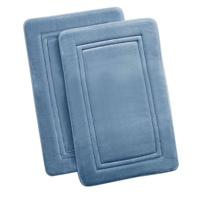 2pc 20"x32" HeiQ Antimicrobial Memory Foam Bath Rug Set - Truly Calm - Image 4