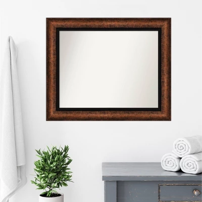 35" X 29" Non-Beveled Vogue Bronze Bathroom Wall Mirror - Amanti Art - Image 8