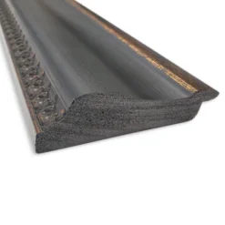 44" X 33" Non-Beveled Thomas Black Bronze Bathroom Wall Mirror - Amanti Art