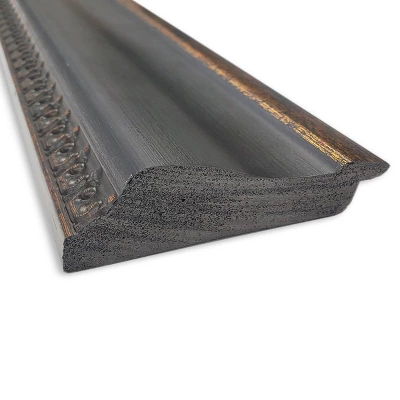 44" X 33" Non-Beveled Thomas Black Bronze Bathroom Wall Mirror - Amanti Art