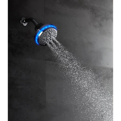 1.8 GPM Four Function Wall Mount Wave Sensor Shower Head With Temp LED Chrome - Tosca - Image 3