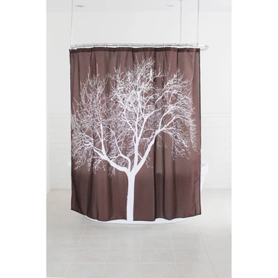 Tree Shower Curtain Chocolate - Splash Home