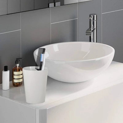 Elegant Decorative Bathroom Tumbler - Nu Steel - Image 2