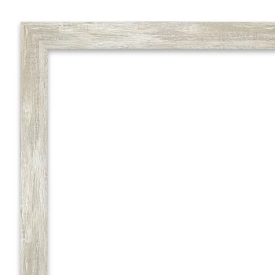 40" X 29" Non-Beveled Crackled Narrow Bathroom Wall Mirror Metallic Silver - Amanti Art - Image 2