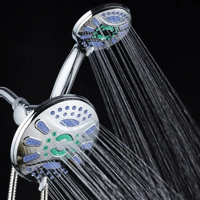 7" 48 Setting Elite High Pressure Ultra Luxury Three-Way Rainfall Shower Head Combo Chrome - AquaDance - Image 5