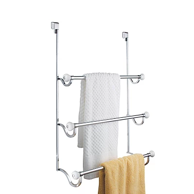 York Towel Rack 3 White/Chrome - IDESIGN