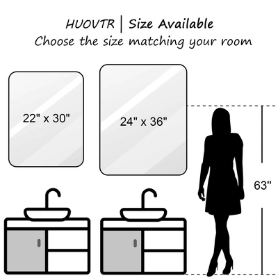 Serio 22" X 30" Brushed Metal Framed Rounded Corner Rectangular Vanity Mount Decorative Bathroom Vanity Mirrors-The Pop Home - Image 6