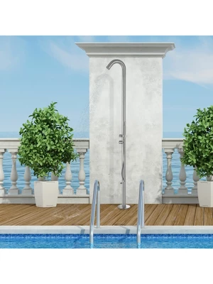 PULSE ShowerSpas Wave Outdoor Shower With Handshower And Foot Rinse - Image 5