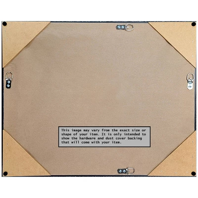 29" X 23" Non-Beveled Lucie Wood Bathroom Wall Mirror Black - Amanti Art - Image 3