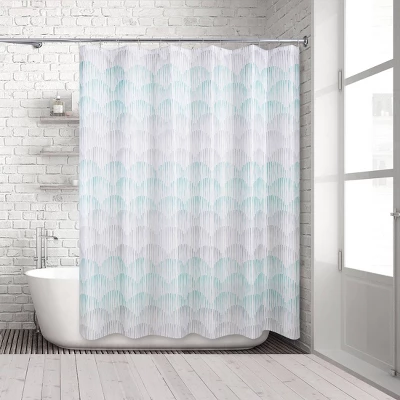 Ombre Wave Shower Curtain Aqua - Allure Home Creations - Image 2