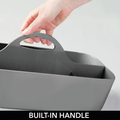 MDesign Plastic Bathroom Storage Organizer Caddy Tote, X-Large - Image 4