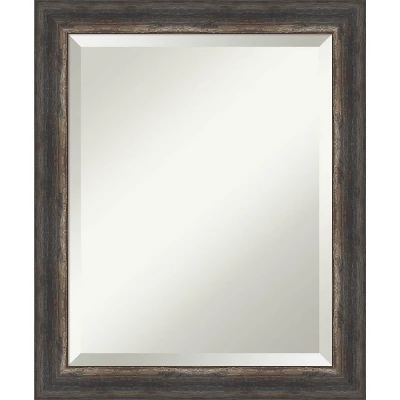 Bark Rustic Framed Bathroom Vanity Wall Mirror Charcoal - Amanti Art - Image 10