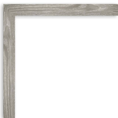39" X 27" Non-Beveled Dove Square Bathroom Wall Mirror Gray Wash - Amanti Art - Image 2