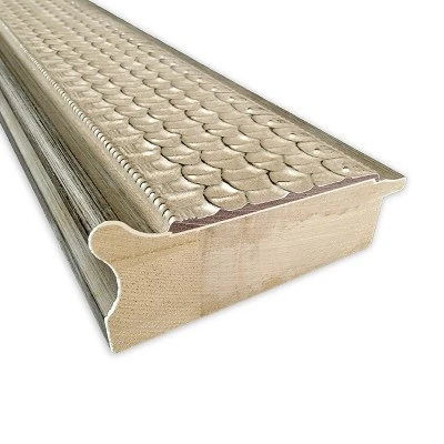 Amanti Art Trellis Silver Petite Bevel Wood Bathroom Wall Mirror 30 X 24 In. - Image 2