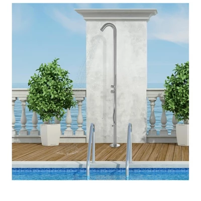 PULSE ShowerSpas Wave Outdoor Shower With Handshower And Foot Rinse - Image 3