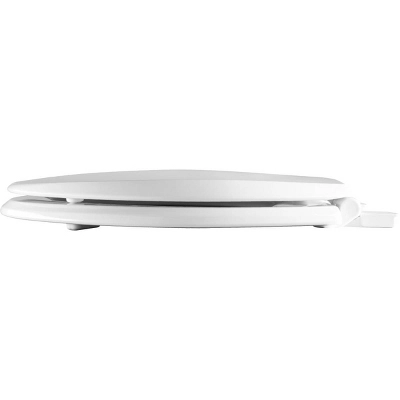 Kendall Never Loosens Round Enameled Wood Toilet Seat With Easy Clean And Slow Close Hinge White - Mayfair By Bemis - Image 2