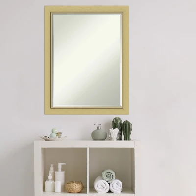Amanti Art Landon Gold Narrow Petite Bevel Bathroom Wall Mirror 27.5 X 21.5 In. - Image 5