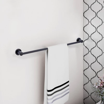 24" Eastport Contemporary Towel Bar Matte Black - Design House
