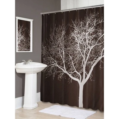 Tree Shower Curtain Chocolate - Splash Home - Image 2