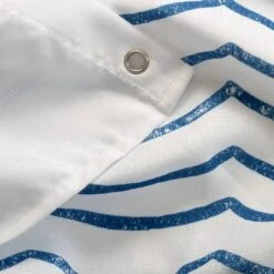 Waves Shower Curtain Dark Blue - Moda At Home