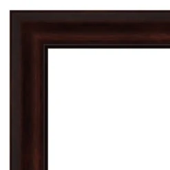 Amanti Art Coffee Bean Brown Petite Bevel Bathroom Wall Mirror 29 X 23 In.
