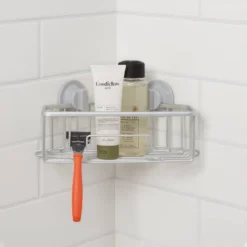 Rustproof Suction Corner Basket Aluminum - Made By Design™