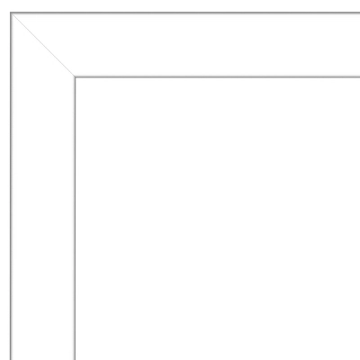 32" X 26" Non-Beveled Wedge White Bathroom Wall Mirror - Amanti Art - Image 2