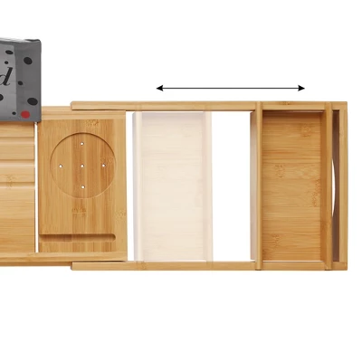 Casafield Bathtub Caddy, Expandable Bamboo Bath Tray And Tub Organizer For Bathroom - Image 4