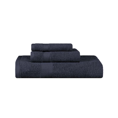 Modern Solid Classic Luxury Cotton 3 Piece Bath, Face, And Hand Towel Set By Blue Nile Mills - Image 6