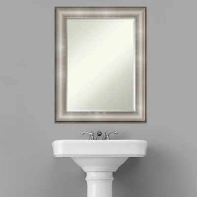 23" X 29" Imperial Framed Bathroom Vanity Wall Rectangle Mirror Silver - Amanti Art - Image 5