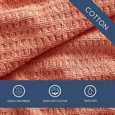 Tommy Bahama Northern Pacific 100% Cotton Terry- 6 Piece- Towel Set, Orange- 6 Pc Towel Set - Image 2