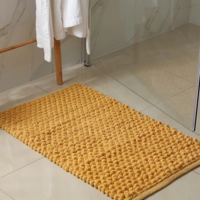 Unique Bargains Cobblestone Pattern Bathroom Rugs Polyester Bath Mat Machine Washable Black 80x50cm - Image 5