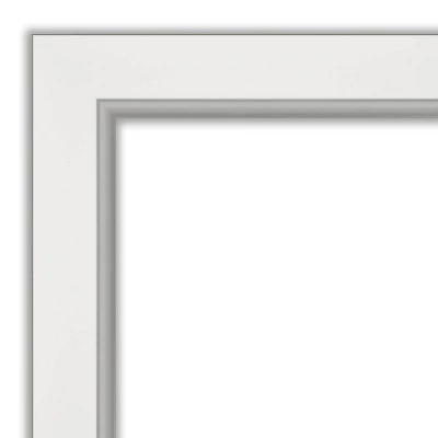 24" X 30" Non-Beveled Eva Bathroom Wall Mirror White - Amanti Art - Image 2
