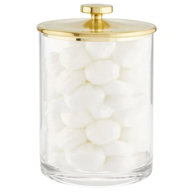 MDesign Round Acrylic Apothecary Canister Jars - 4 Pack - Image 4