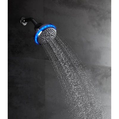 1.8 GPM Four Function Wall Mount Wave Sensor Shower Head With Temp LED Chrome - Tosca - Image 4