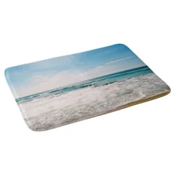 34"x21" Lisa Argyropoulos Take Me There Cushion Bath Mat Blue - Deny Designs