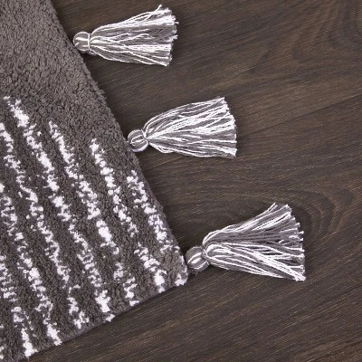 20"x30" Geo Diamonds Bath Rug Gray - SKL Home - Image 2