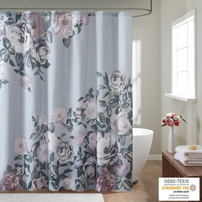 Colissa Cotton Floral Printed Shower Curtain - Image 5