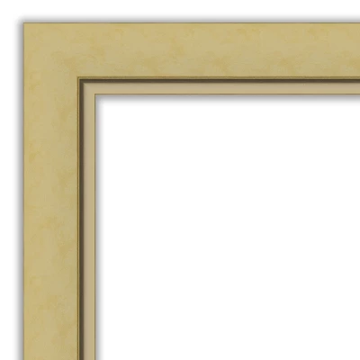 Amanti Art Landon Gold Narrow Petite Bevel Bathroom Wall Mirror 27.5 X 21.5 In.
