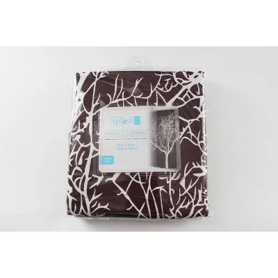 Tree Shower Curtain Chocolate - Splash Home - Image 3
