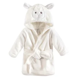 Luvable Friends Baby Unisex Plush Bathrobe, Lamb, 0-9M