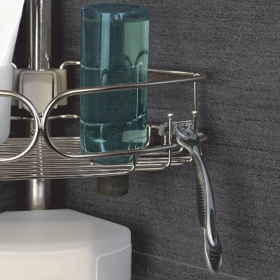 Tension Pole Shower Caddy Stainless Steel - Zenna Home - Image 3