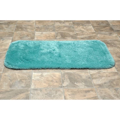 24"x40" Finest Ultra Luxury Plush Washable Bath Rug Sea Foam - Garland Rug