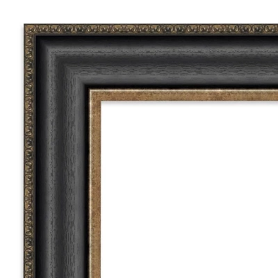 44" X 33" Non-Beveled Thomas Black Bronze Bathroom Wall Mirror - Amanti Art - Image 2