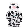 Hudson Baby Infant Unisex Plush Animal Face Bathrobe, Cow, 0-9 Months