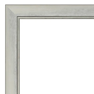 42" X 31" Non-Beveled Flair Patina Bathroom Wall Mirror Silver - Amanti Art - Image 2