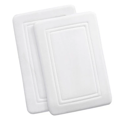 2pc 20"x32" HeiQ Antimicrobial Memory Foam Bath Rug Set - Truly Calm - Image 9